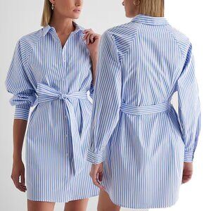 NWT Express Striped Boyfriend Shirt Dress